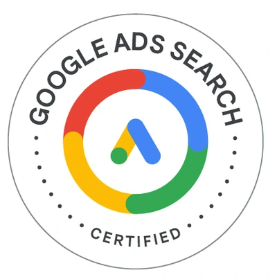 Google Skillshop Ads Search certification badge held by Vlad Tabaranu