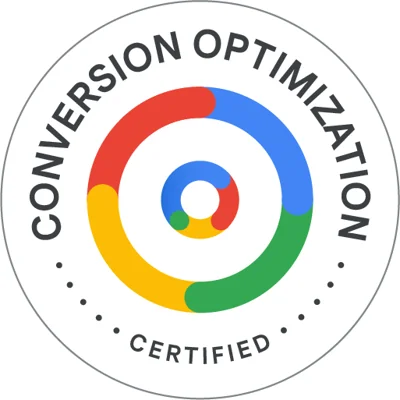 Google Skillshop Conversion Optimization certification badge held by Vlad Tabaranu